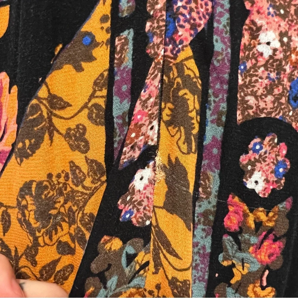 Free People Patchwork Maxi Dress in Black, Pink, Orange and Purple - Picture 15 of 16